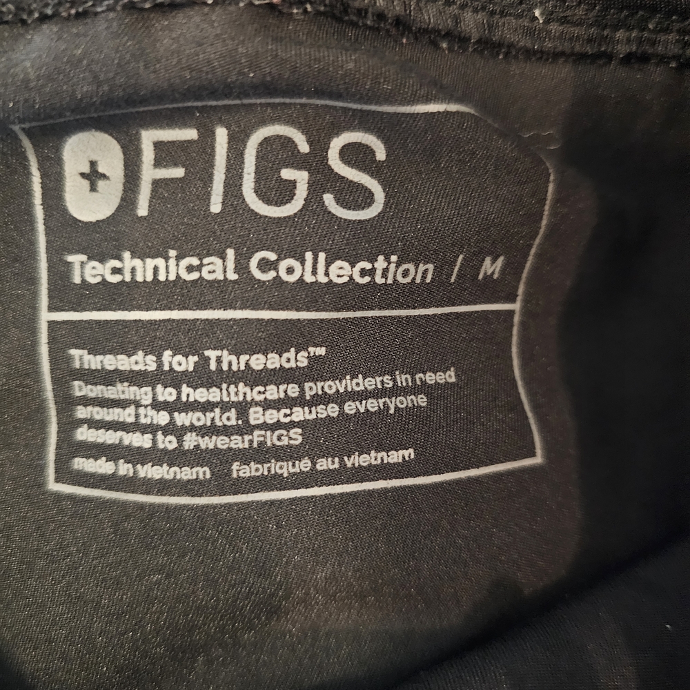 Figs Black Zamora Jogger Scrub Pants Size M - Picture 6 of 7